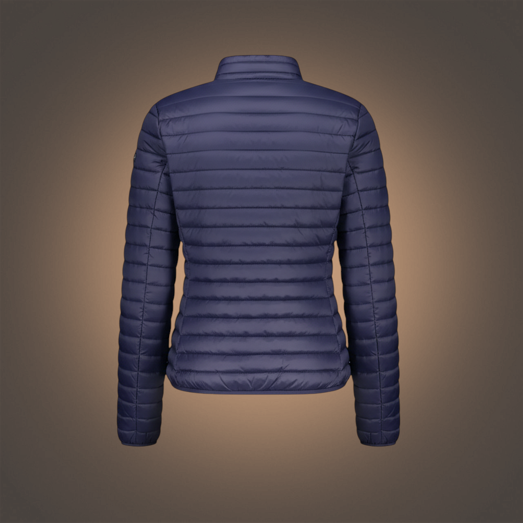 Chaqueta acolchada azul marino de mujer Norway 1963 con cierre de cremallera, vista trasera