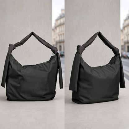 Bolso de hombro negro grande Calvin Klein de liquidationlive con detalles de nudos en el asa y tiras laterales