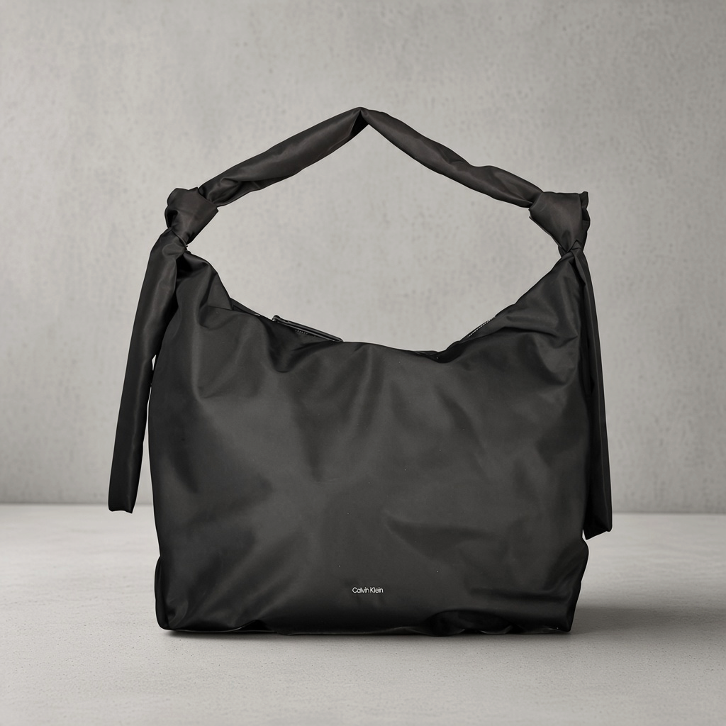Bolso de hombro negro liquidationlive Calvin Klein con asa anudada y diseño amplio de gran capacidad