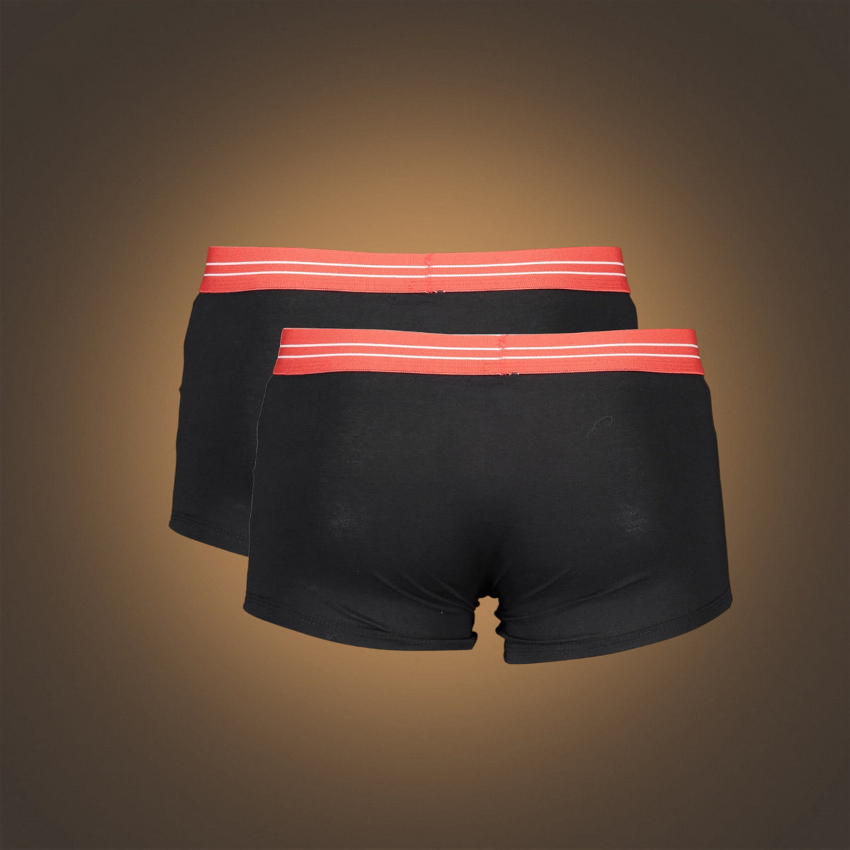 Pack de 2 bóxers negros North Sails de liquidationlive con cinturilla elástica roja y detalles de rayas blancas
