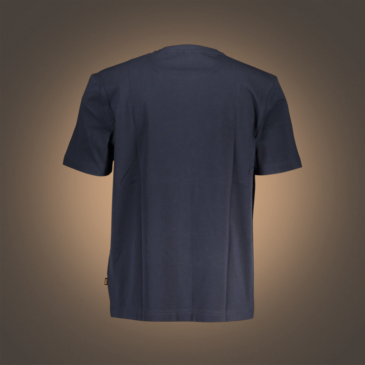 Camiseta de manga corta azul marino BOSS de liquidationlive con cuello redondo y etiqueta lateral del logo