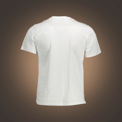 Camiseta blanca de cuello redondo North Sails de liquidationlive vista desde la parte trasera