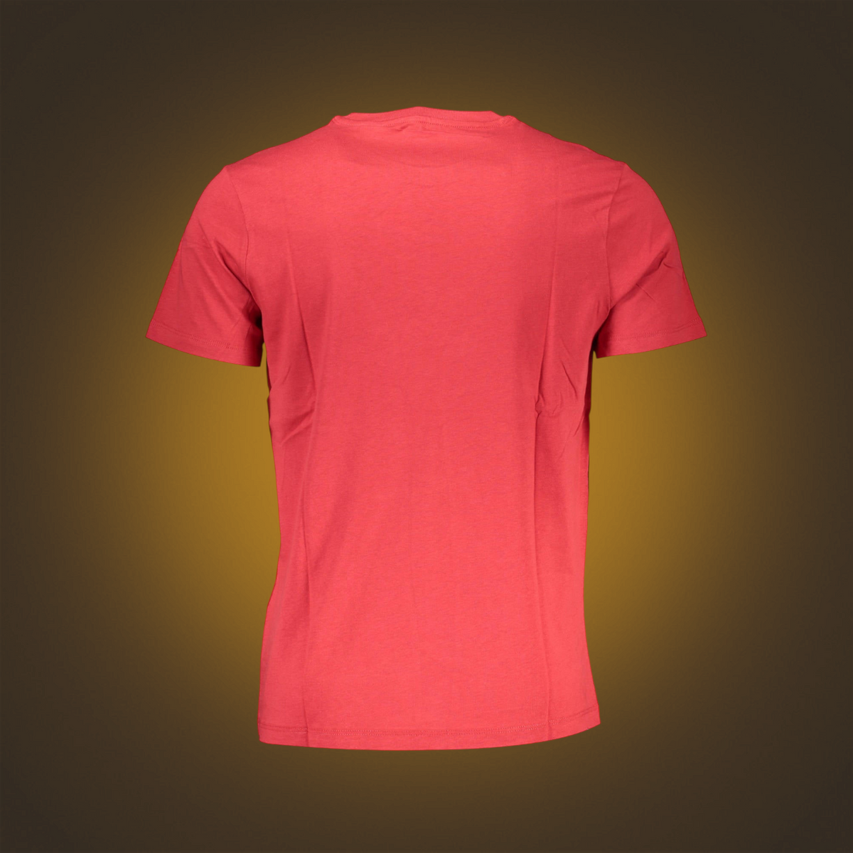 Camiseta roja de manga corta Gian Marco Venturi de liquidationlive con cuello redondo vista trasera