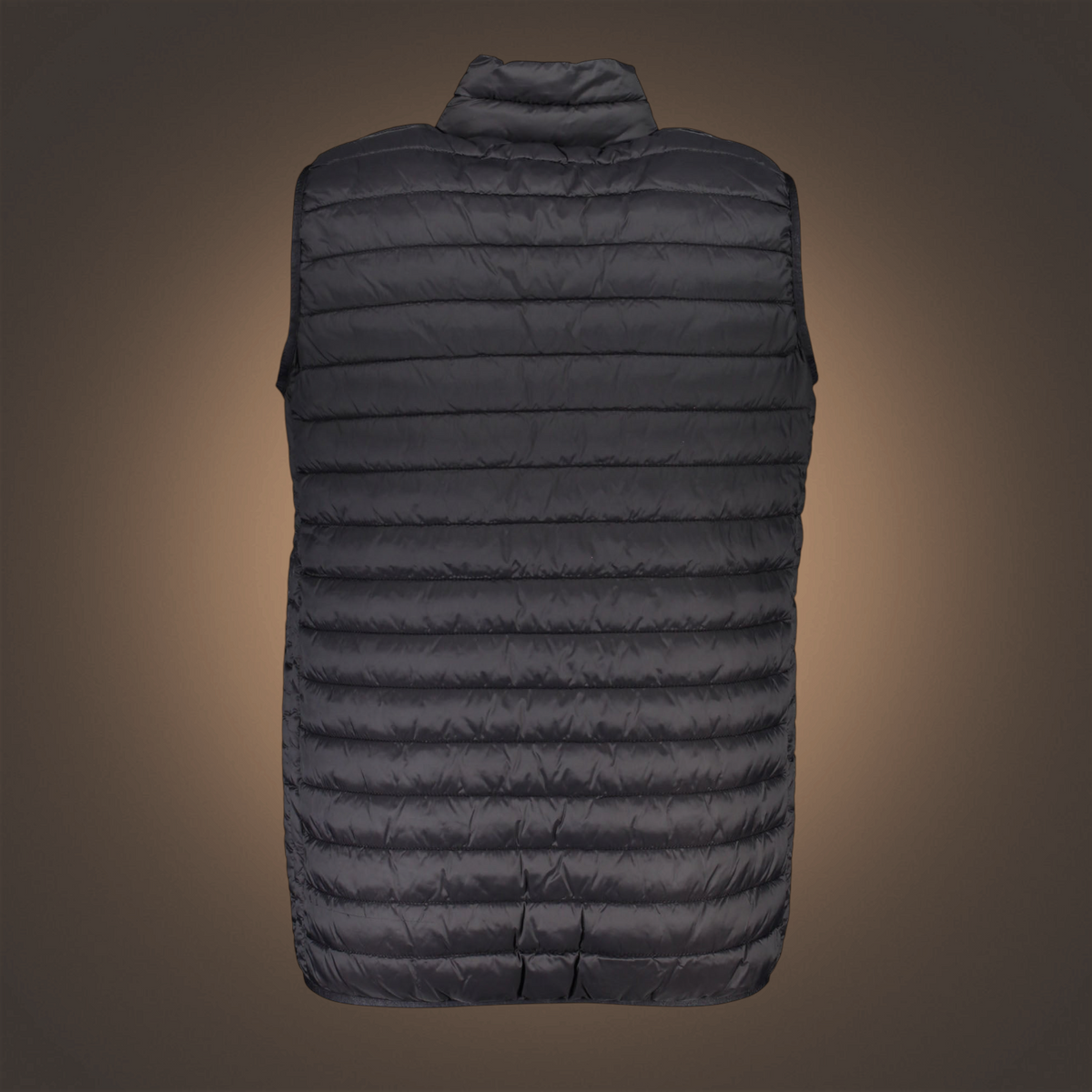 Chaleco acolchado negro North Sails de liquidationlive con diseño sin mangas y cierre de cremallera