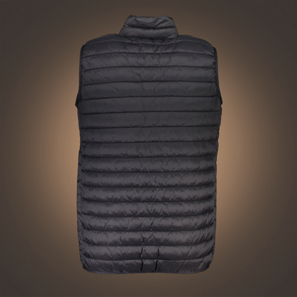 Chaleco acolchado negro North Sails de liquidationlive con diseño sin mangas y cierre de cremallera