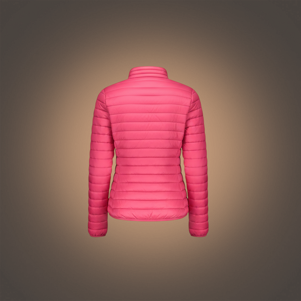 Chaqueta acolchada rosa de mujer Norway 1963 con diseño ligero y cierre de cremallera, vista trasera