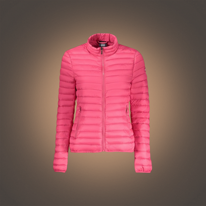 Chaqueta acolchada rosa de mujer Norway 1963 de liquidationlive con cremallera y bolsillos laterales