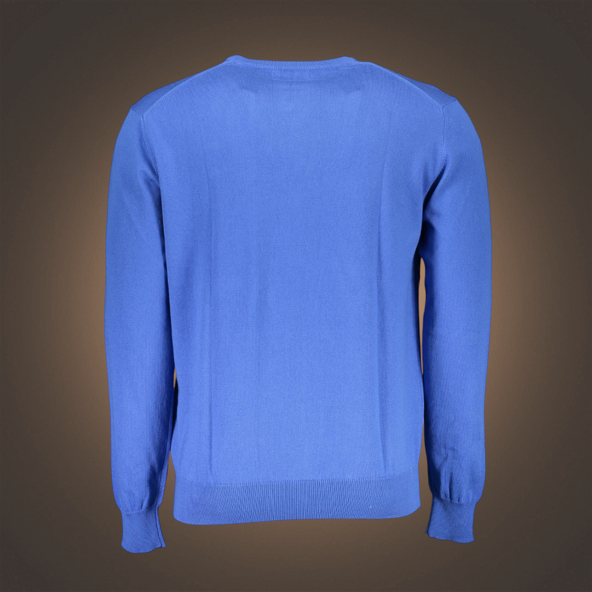 Jersey de hombre liquidationlive azul de cuello redondo con manga larga, vista trasera