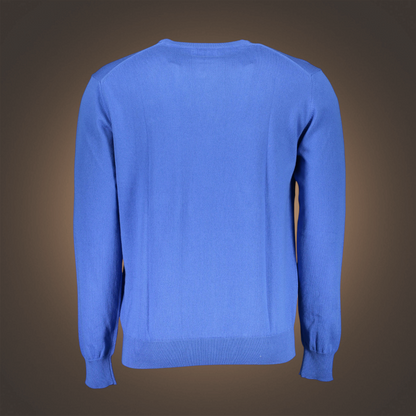 Jersey de hombre liquidationlive azul de cuello redondo con manga larga, vista trasera