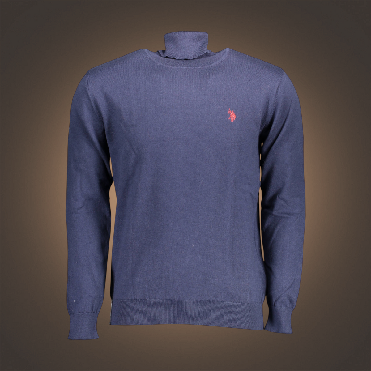 Jersey de cuello alto azul marino U.S. Polo Assn. para hombre con logotipo bordado en el pecho
