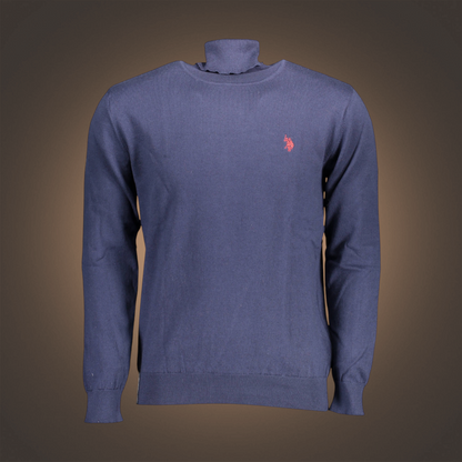 Jersey de cuello alto azul marino U.S. Polo Assn. para hombre con logotipo bordado en el pecho