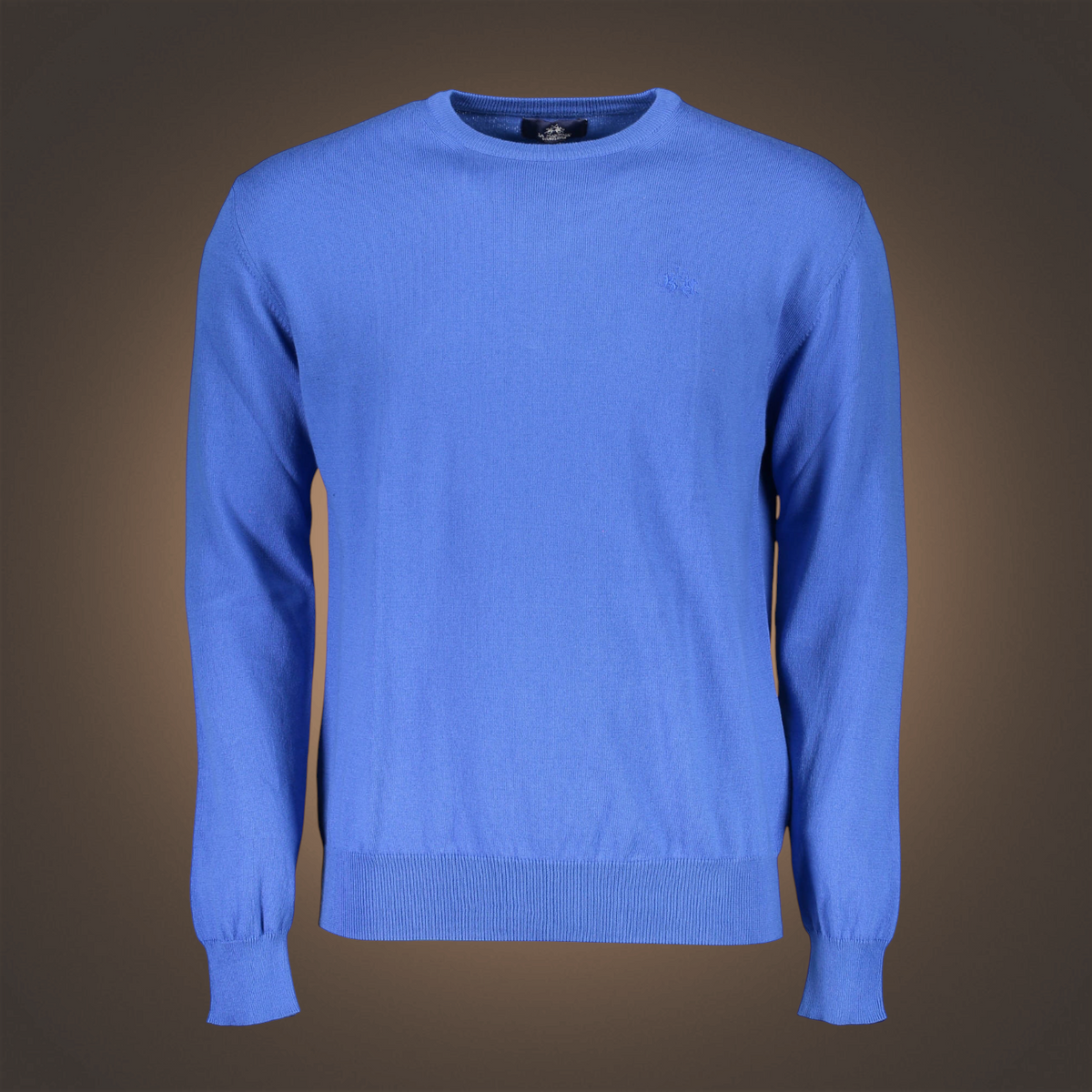 Jersey de punto azul La Martina para hombre con cuello redondo y bordado discreto en el pecho