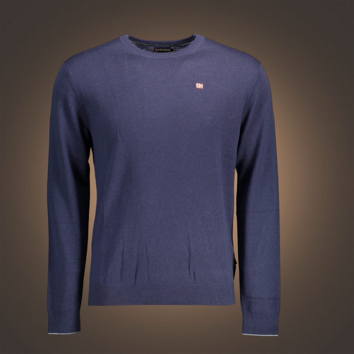 Jersey Napapijri azul de cuello redondo con bordado del logotipo en el pecho, disponible en liquidationlive