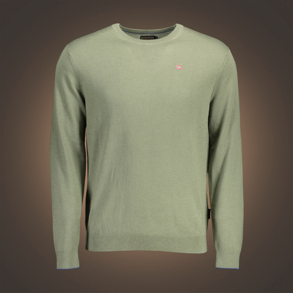 Jersey Napapijri de liquidationlive en color verde con cuello redondo y logotipo bordado en el pecho