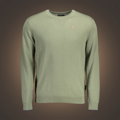 Jersey Napapijri de liquidationlive en color verde con cuello redondo y logotipo bordado en el pecho