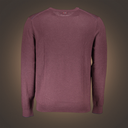 Jersey Napapijri de cuello redondo en color violeta con detalle de bordado en la nuca, vista trasera