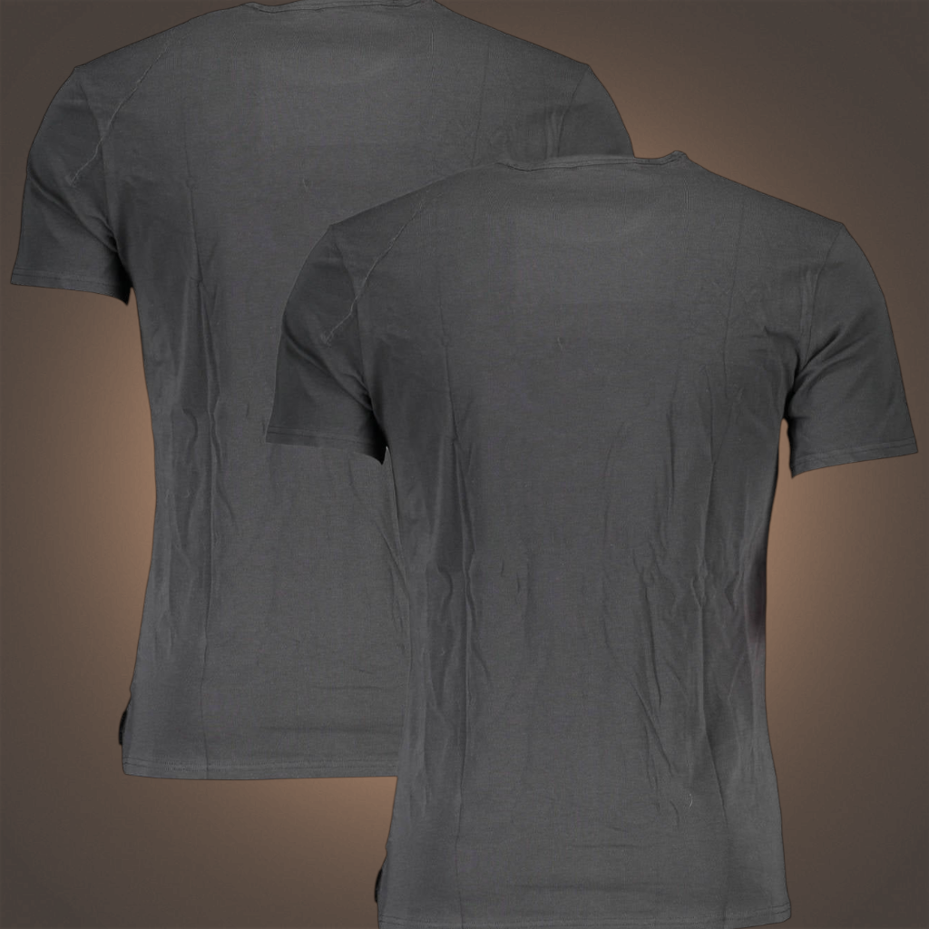 Pack de dos camisetas negras de manga corta Calvin Klein de liquidationlive con cuello redondo y diseño liso
