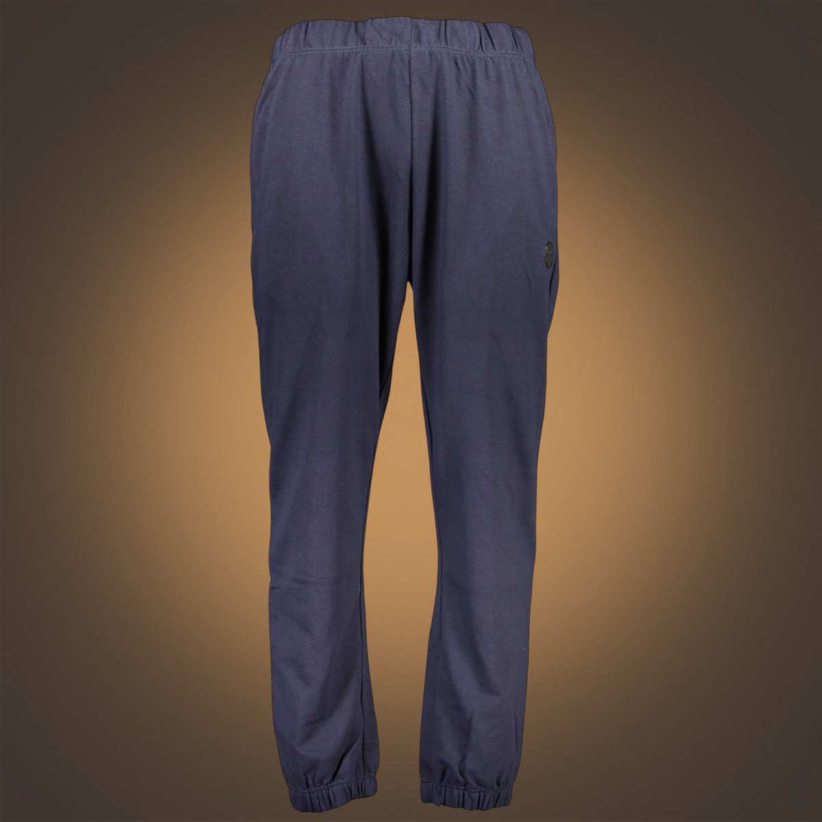 Pantalón jogger azul noche de liquidationlive con cinturilla elástica, cordones y logo Gian Marco Venturi