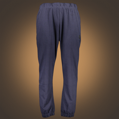 Pantalón jogger azul noche de liquidationlive con cinturilla elástica, cordones y logo Gian Marco Venturi