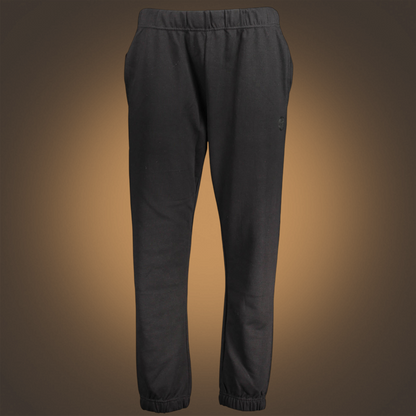 Pantalón jogger negro liquidationlive Gian Marco Venturi con cintura elástica, cordones y puños en los tobillos