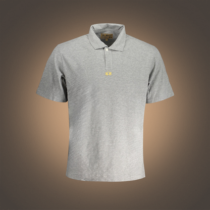 Polo gris de corte regular La Martina con un solo botón y logo bordado en el pecho, disponible en liquidationlive