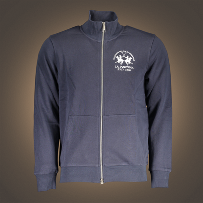 Sudadera con cremallera liquidationlive La Martina en azul marino con logotipo bordado y cuello alto