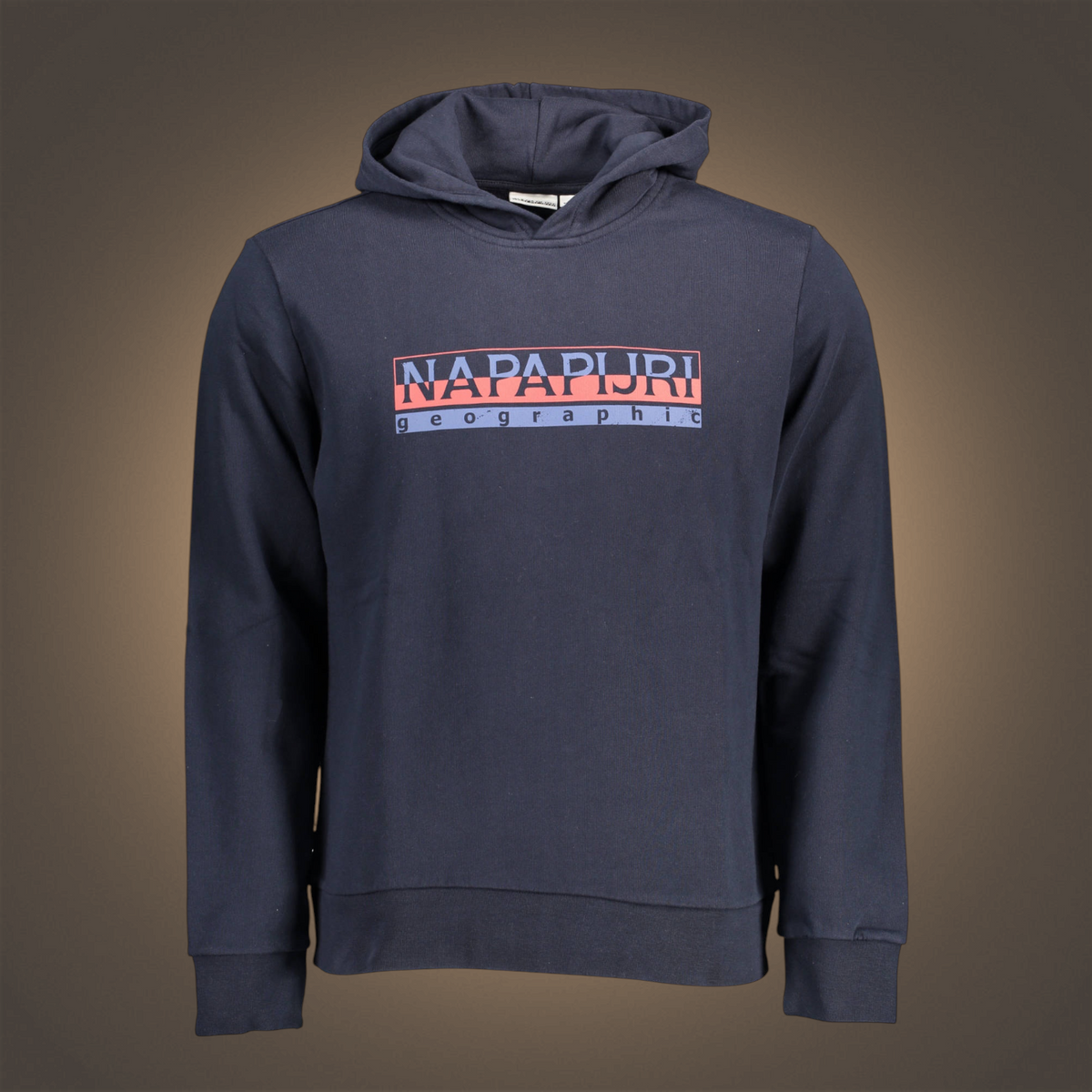 Sudadera con capucha azul marino Napapijri de liquidationlive con logotipo estampado en el pecho