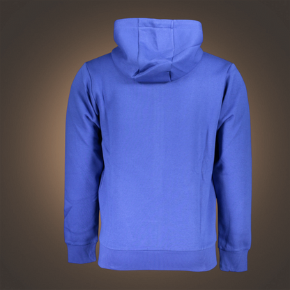 Sudadera con capucha azul liquidationlive de manga larga con cremallera, vista trasera