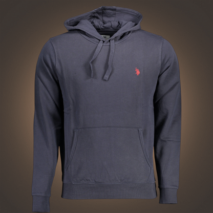 Sudadera con capucha liquidationlive azul marino con logotipo bordado en rojo y bolsillo frontal tipo canguro