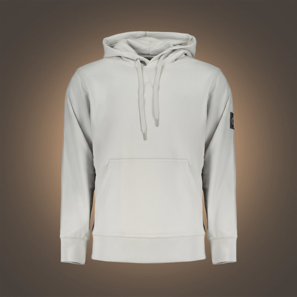 Sudadera con capucha Calvin Klein de liquidationlive en color beige con tacto polar y bolsillo central tipo canguro