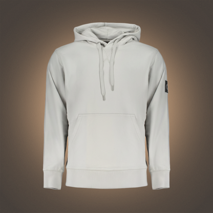 Sudadera con capucha Calvin Klein de liquidationlive en color beige con tacto polar y bolsillo central tipo canguro