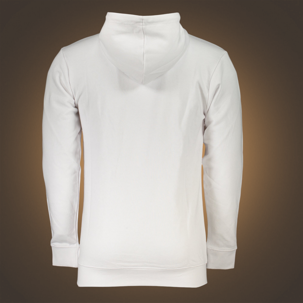 Sudadera con capucha blanca de liquidationlive con diseño liso en la parte trasera y acabado suave