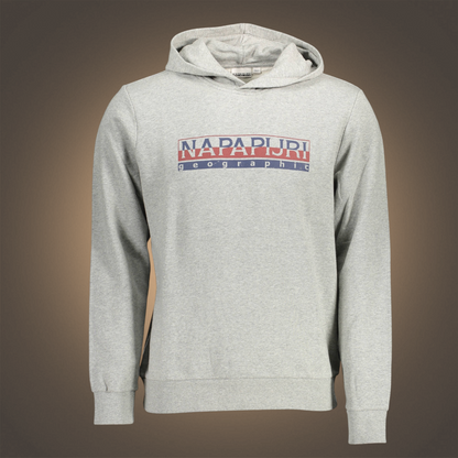 Sudadera con capucha gris Napapijri de liquidationlive con logotipo estampado en el pecho y estilo casual