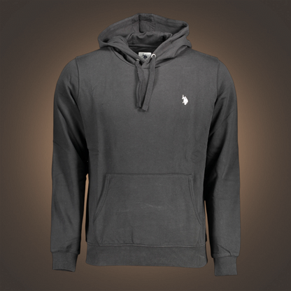 Sudadera con capucha negra liquidationlive U.S. Polo Assn. con bolsillo frontal y logotipo bordado en el pecho