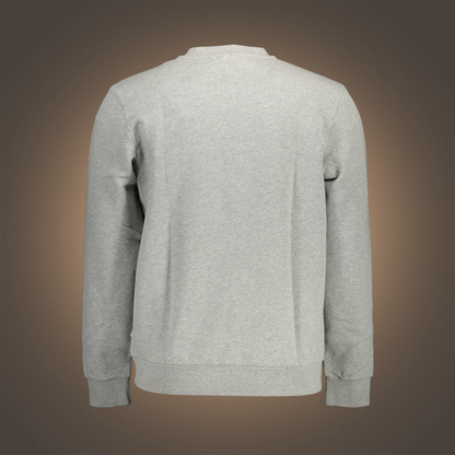 Vista trasera de sudadera gris de cuello redondo Napapijri de liquidationlive con diseño minimalista
