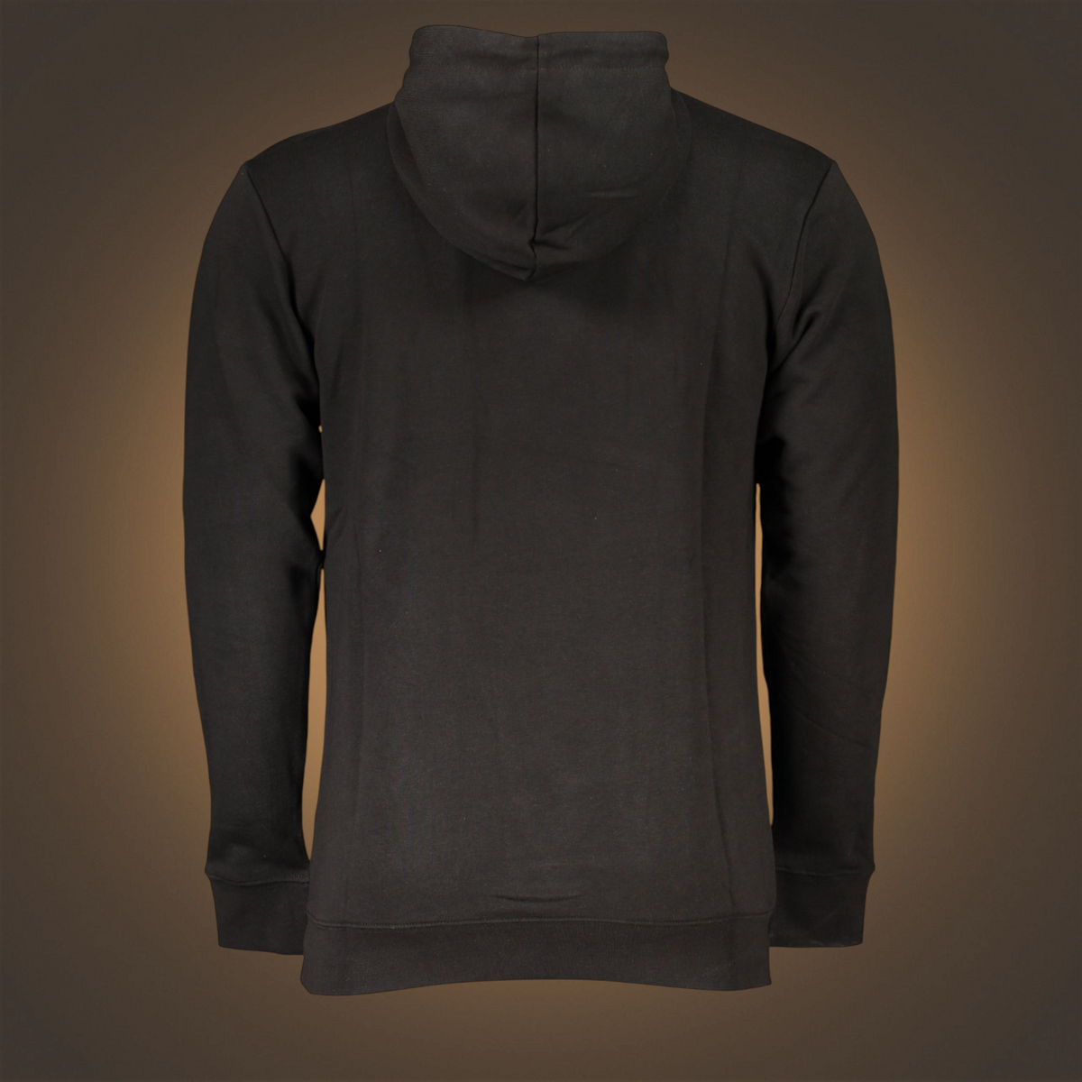 Sudadera con capucha negra Cavalli Class de liquidationlive, vista trasera con diseño liso y ajuste cómodo