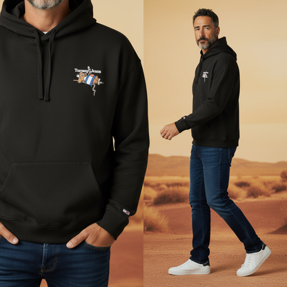 Sudadera negra con capucha Tommy Hilfiger de liquidationlive con estampado gráfico en el pecho y ajuste cómodo